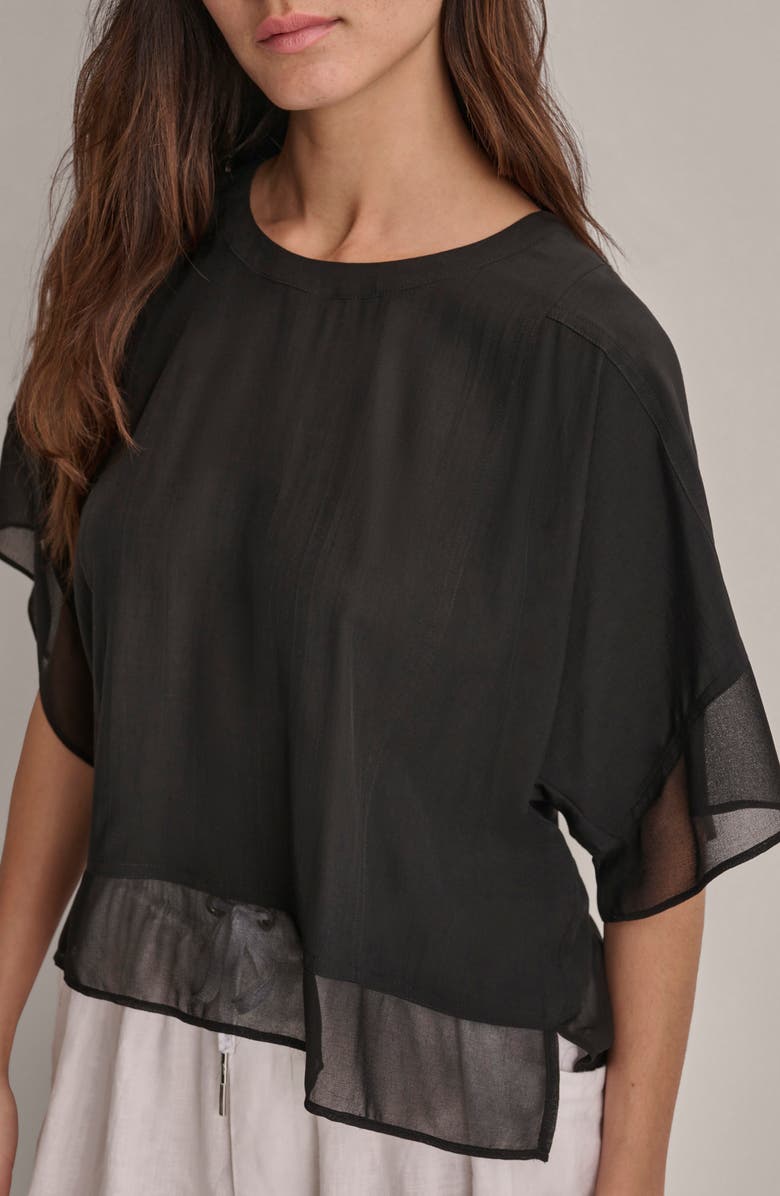 DKNY Mixed Media Dolman Sleeve Top, Alternate, color,