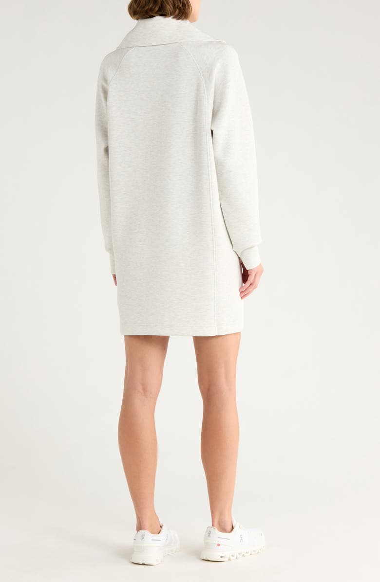 SPANX<sup>®</sup> Heathered Half Zip Long Sleeve Dress, Alternate, color, Vivid Heather