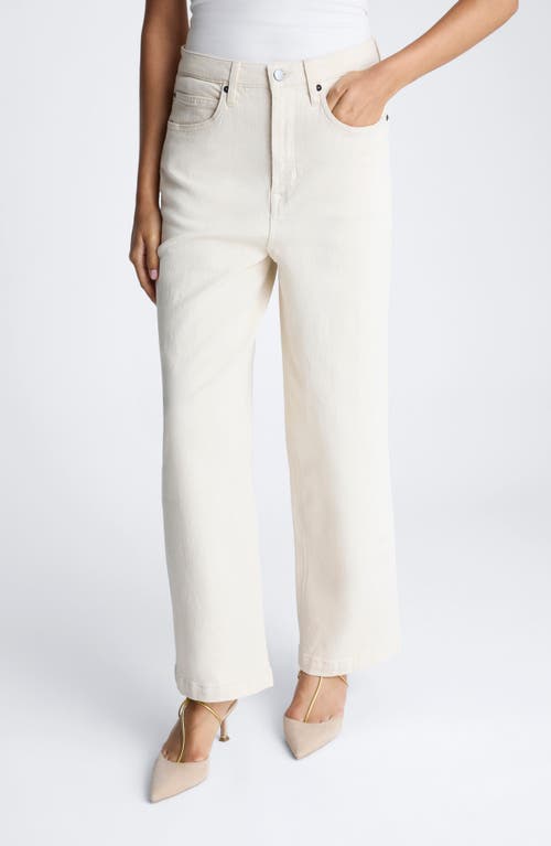 Kenneth Cole High Rise Barrel Leg Denim Jean In Ecru Wash
