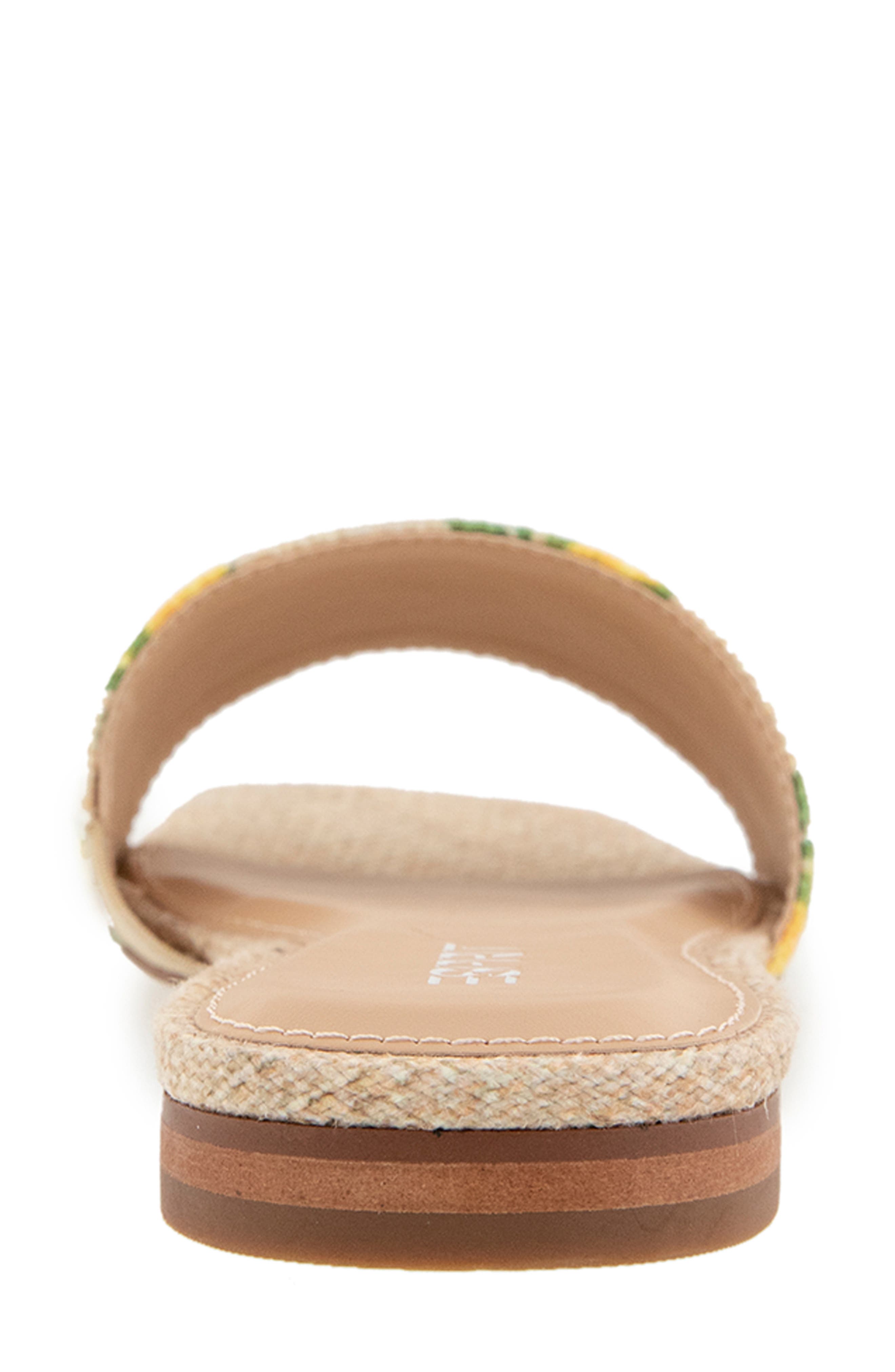 Esprit Rylee Slide Sandal, Alternate, color, Natural Linen/ Lemon