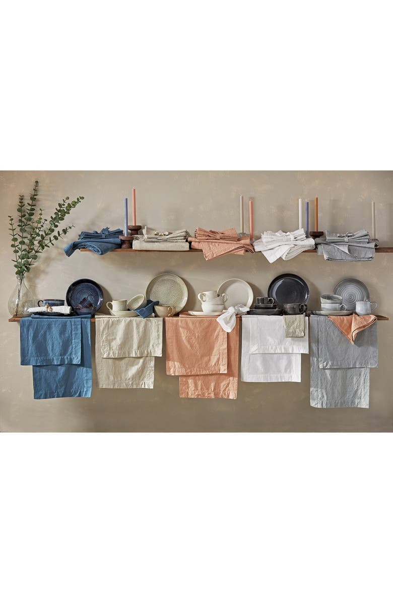 tag Threads Slub White Cotton Placemat - Machine Washable, Alternate, color, White