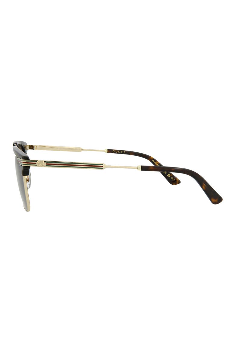 52mm Square Sunglasses, Alternate, color, BLACK GOLD GREY