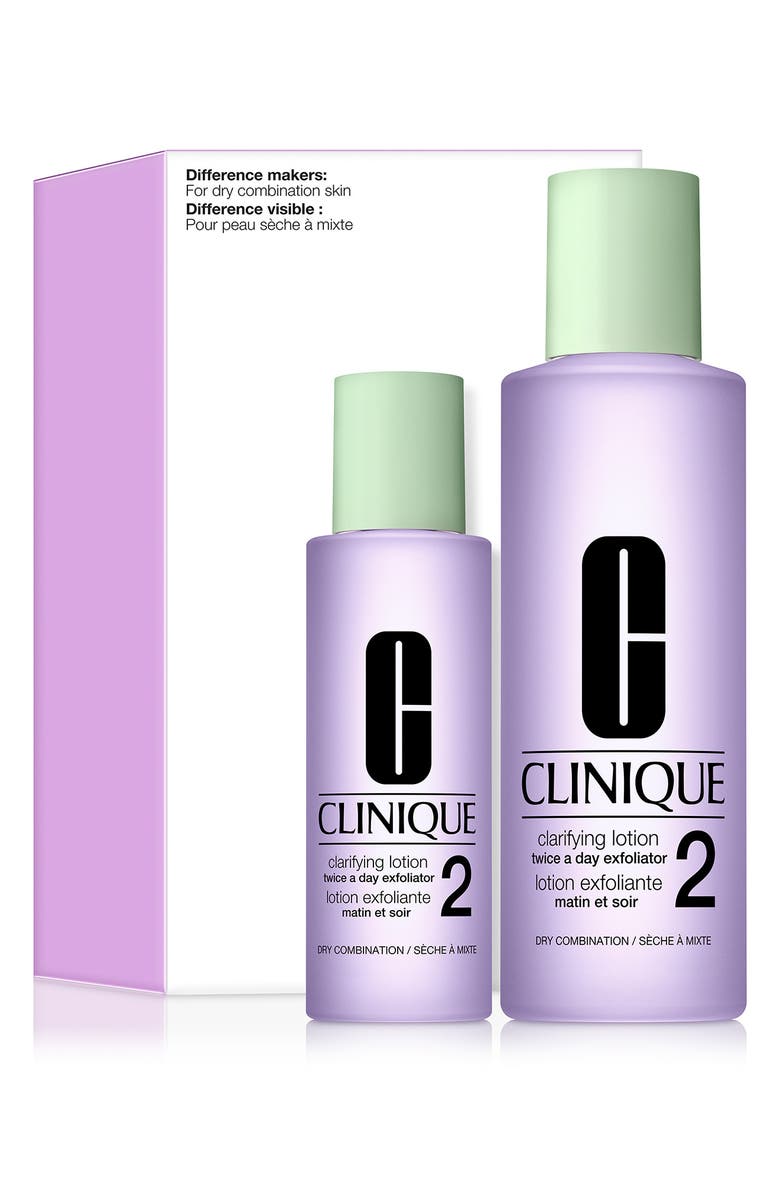 Clinique Clarifying Lotion Face Toner Duo Set $55 Value, Main, color, 
