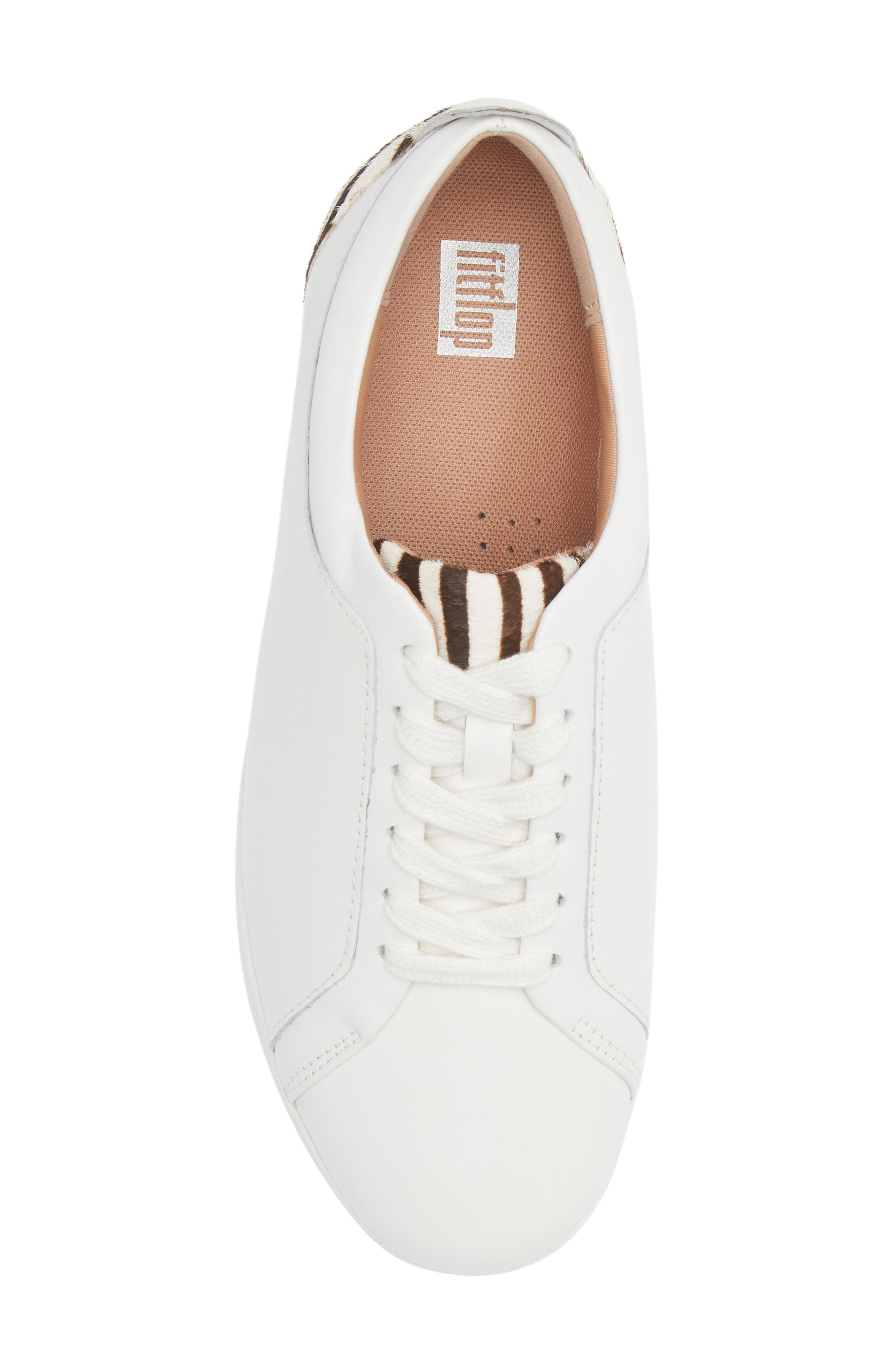 FitFlop Rally Leather & Genuine Calf Hair Sneaker, Alternate, color, 