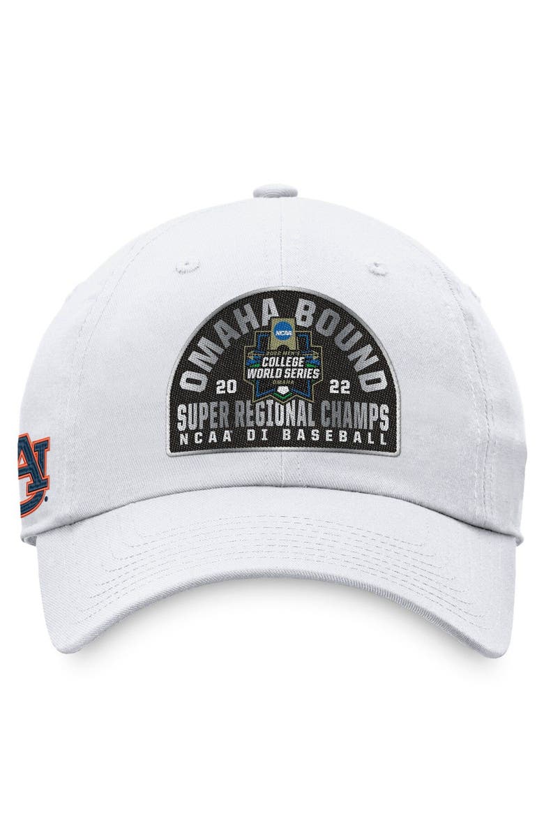TOP OF THE WORLD Men's Top of the World White Auburn Tigers 2022 NCAA Men's Baseball Super Regional Champions Locker Room Adjustable Hat, Alternate, color, 