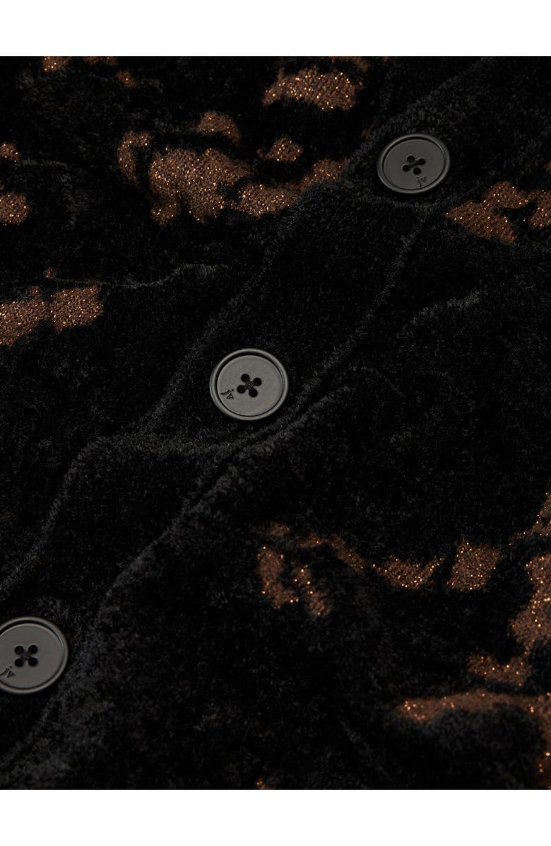 John Varvatos Raven Metallic Cardigan, Alternate, color, 