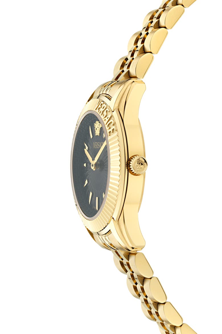 Petite Greca Time Bracelet Watch, 30mm, Alternate, color, IP YELLOW GOLD