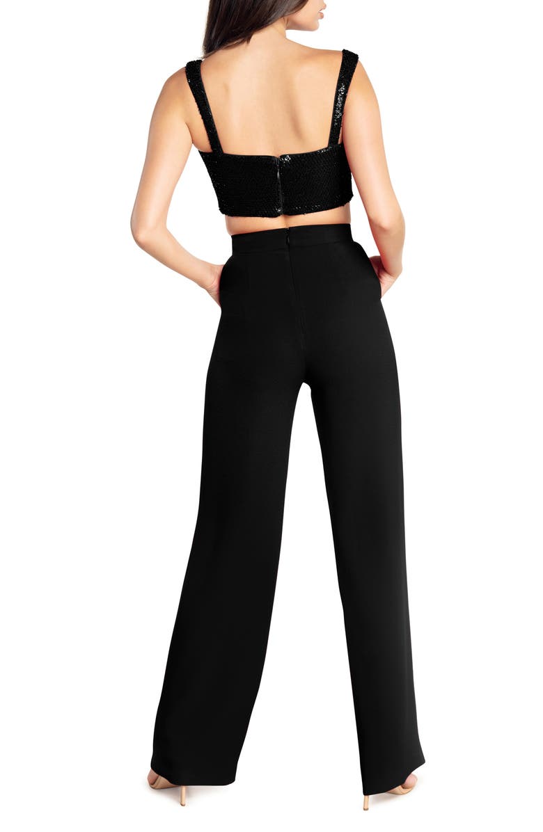 Dress the Population Olivia Sequin Crop Tank Top & Wide Leg Pants, Alternate, color, 