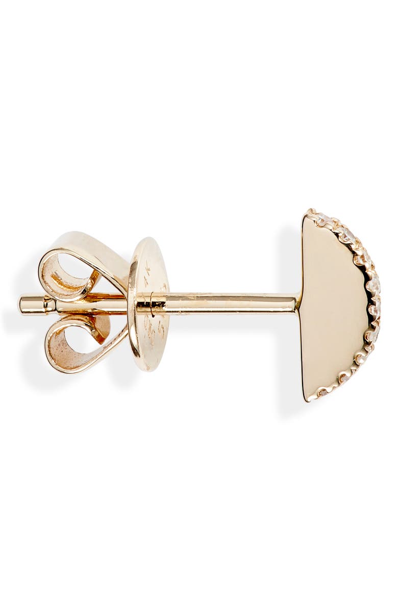 Dana Rebecca Designs Pavé Diamond Half Moon Studs, Alternate, color,