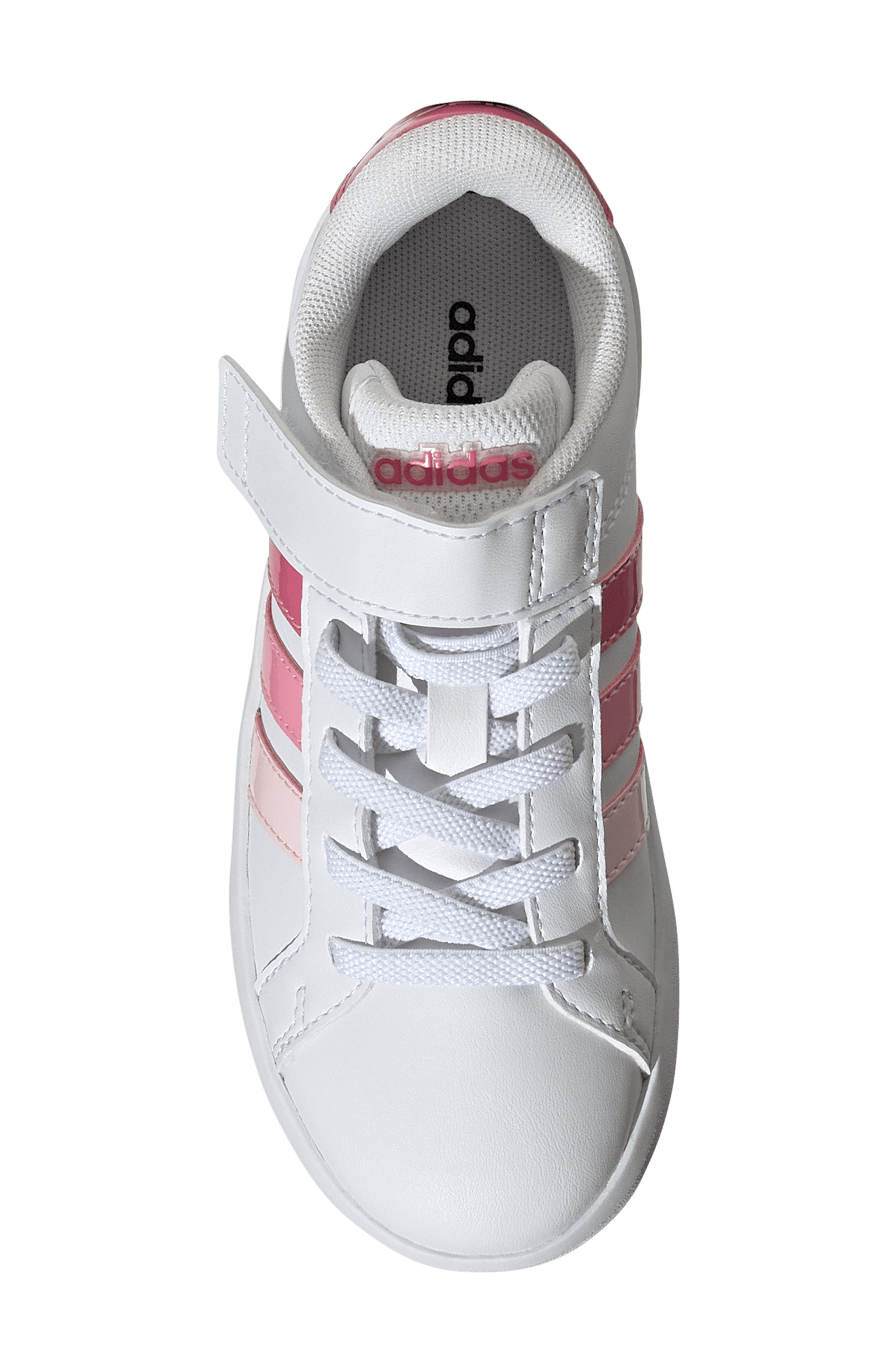 adidas Kids' Grand Court 3-0 Sneaker, Alternate, color, White/ Pink Fusion/ Bliss Pink