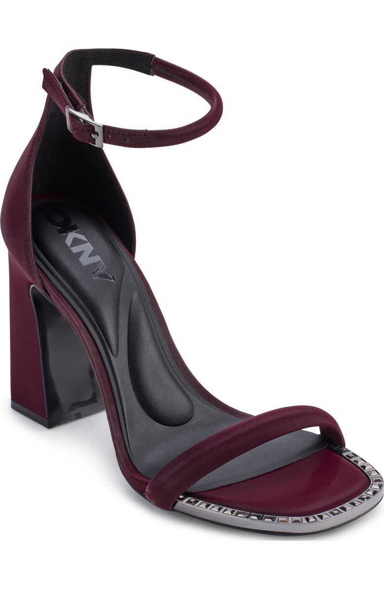 DKNY Waylin Ankle Strap Sandal, Main, color, Wine