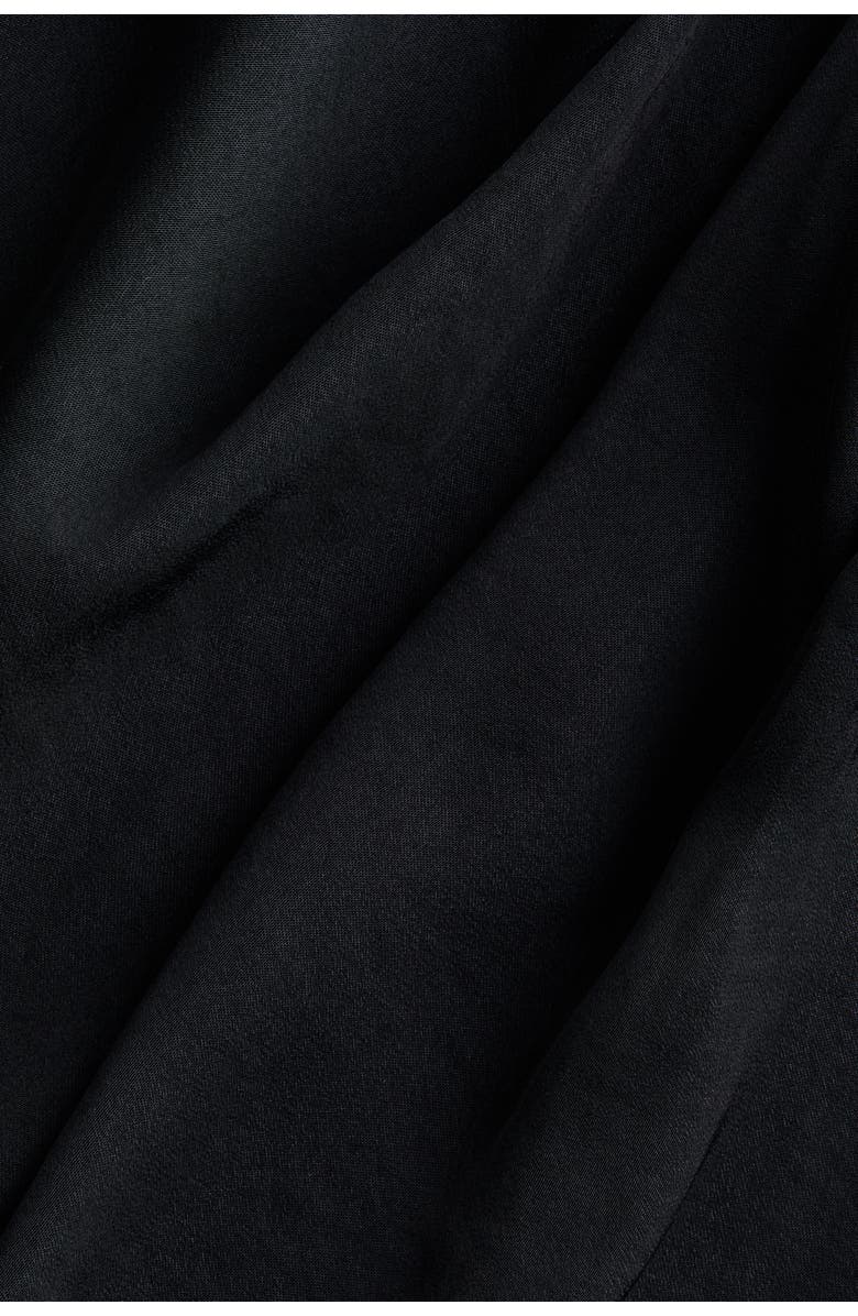 H&M Tie-detail boat-neck dress, Alternate, color, Black