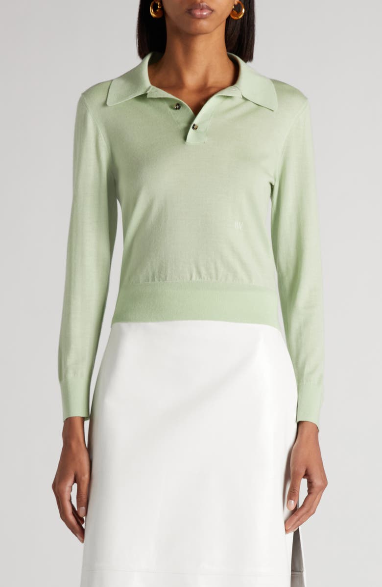 Bottega Veneta Cashmere Polo Sweater, Main, color, 1880 Aquamarine