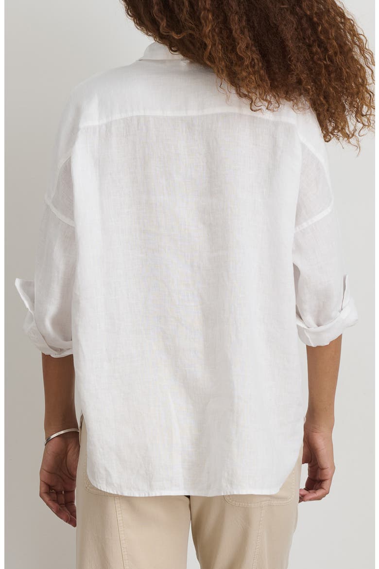 Jo Linen Shirt, Alternate, color, WHITE