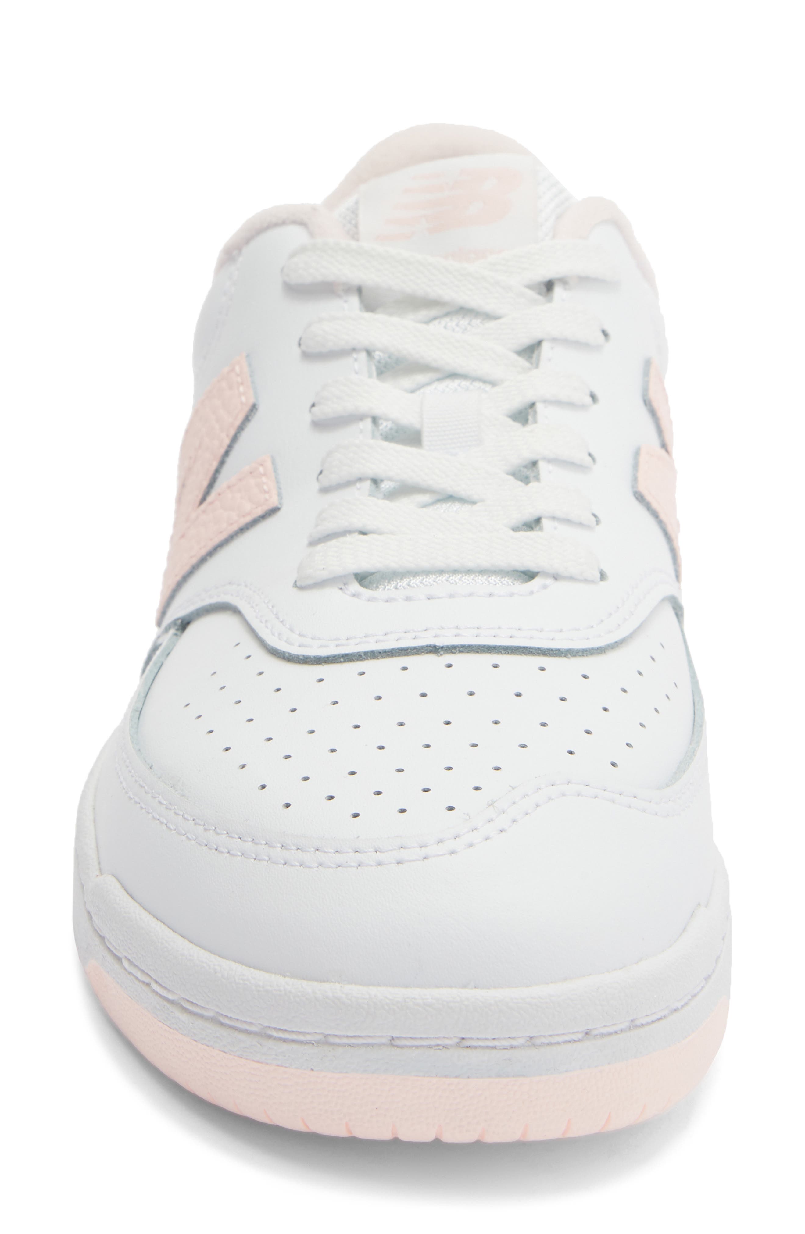 New Balance 080 Sneaker, Alternate, color, White/ Shell Pink