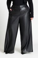 ELOQUII Wide Leg Faux Leather Pant