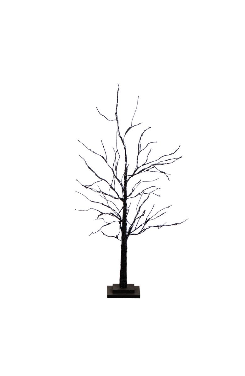 NEARLY NATURAL 3-ft Pre-Lit Halloween Black Twig Artificial Tree with 80 Orange
Purple LED Lights, Main, color,