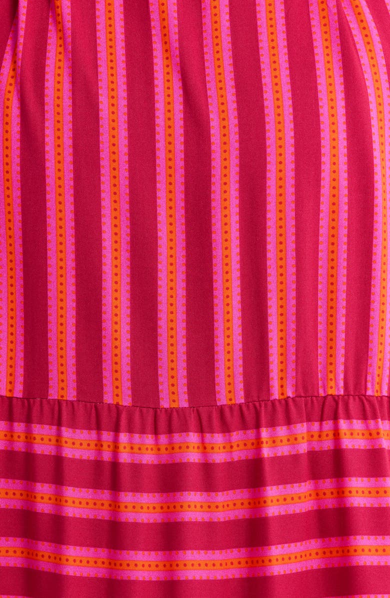 SUGARLIPS Clarisa Mavina Stripe Long Sleeve Button-Up Shirtdress, Alternate, color, Fuchsia-Orange