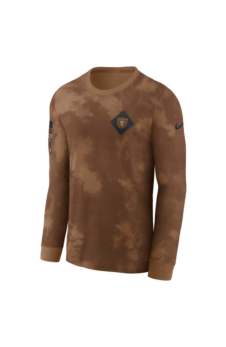 Nike Men's Nike Brown Las Vegas Raiders 2023 Salute To Service Long Sleeve T-Shirt, Alternate, color,