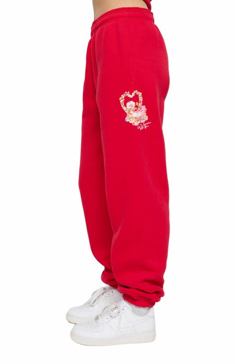 | Life Is Sweet Sweatpants , Red , Medium , 3