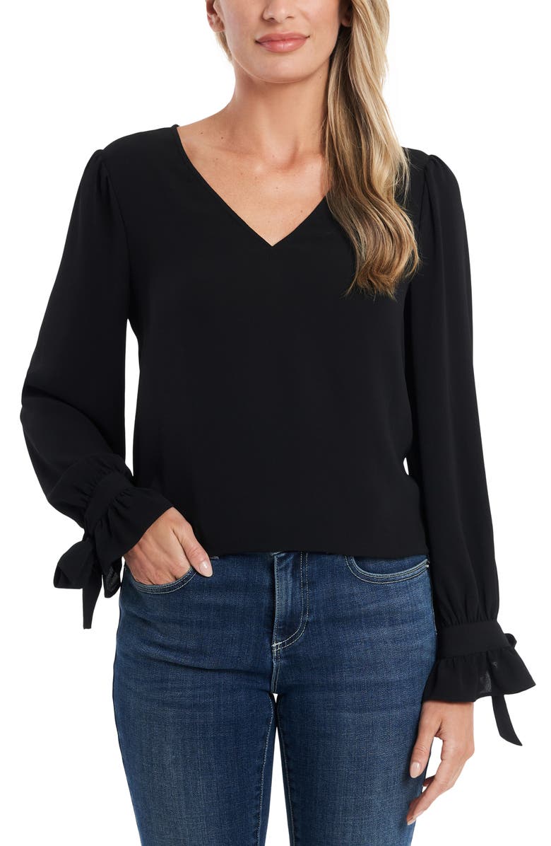 CeCe Tie Sleeve Top, Main, color, 