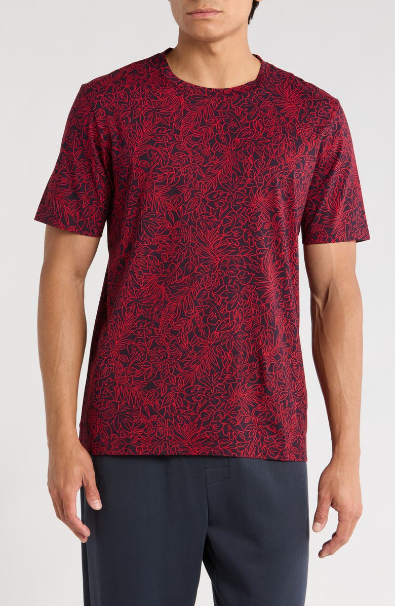 HUGO Dveiop Cotton Graphic T-Shirt, Main, color, Navy/ Red