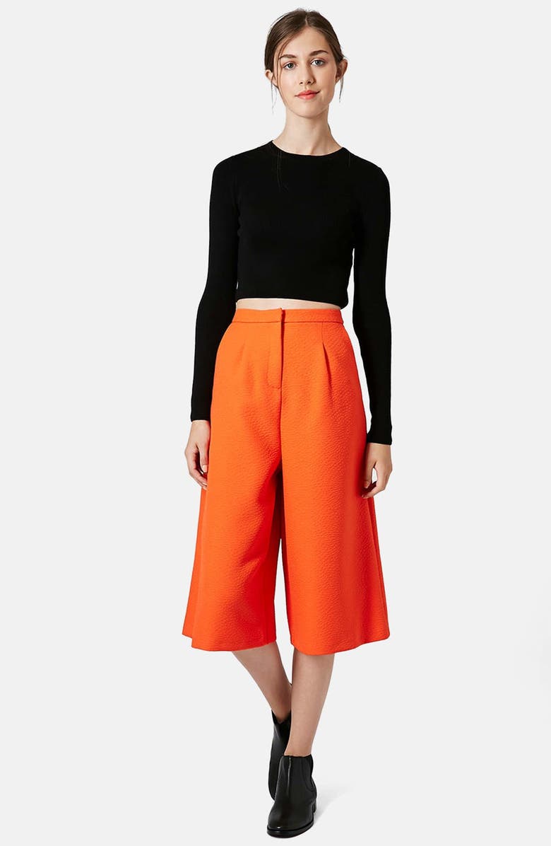 Topshop Ribbed Crop Sweater, Alternate, color, 