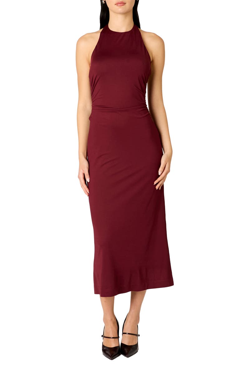 Mirabel Halter Dress, Main, color, CHIANTI
