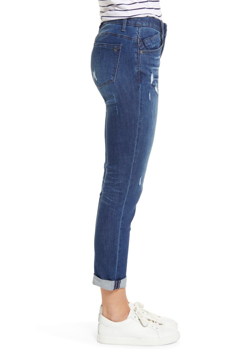 Wit & Wisdom CoolMax<sup>®</sup> Ripped Mid Rise Girlfriend Jeans, Alternate, color,