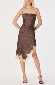 ASTR the Label Kiersten Polka Dot Lace Trim Slipdress