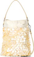 STAUD Mini Lila Pearl Paillette Bucket Bag