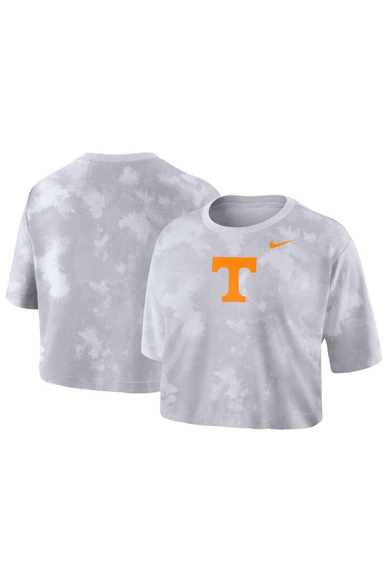 Women's Nike White Tennessee Volunteers Tie-Dye Cropped T-Shirt, Alternate, color, White
