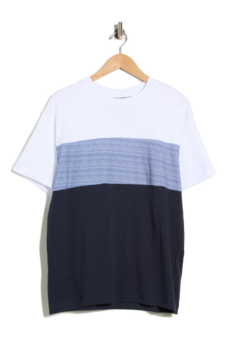 Stripe Knit T-Shirt, Alternate, color, WHITE