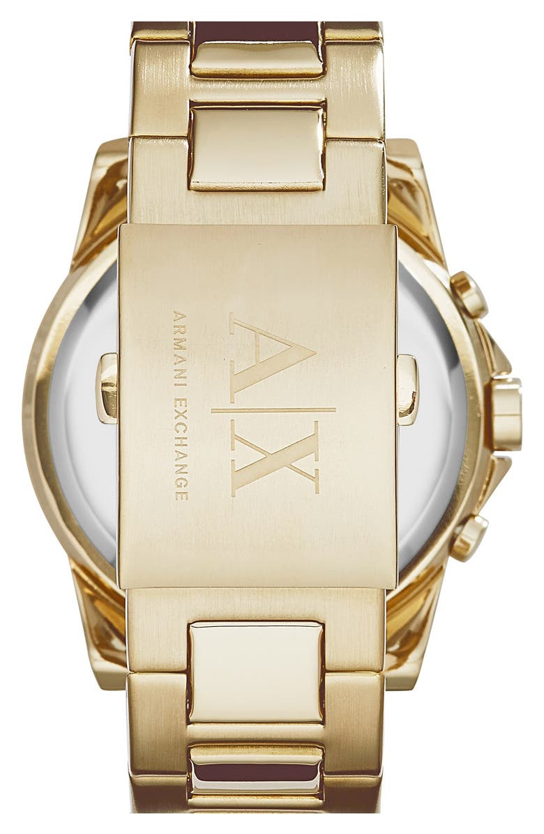 AX Armani Exchange Chronograph Bracelet Watch, 45mm, Alternate, color, Gold