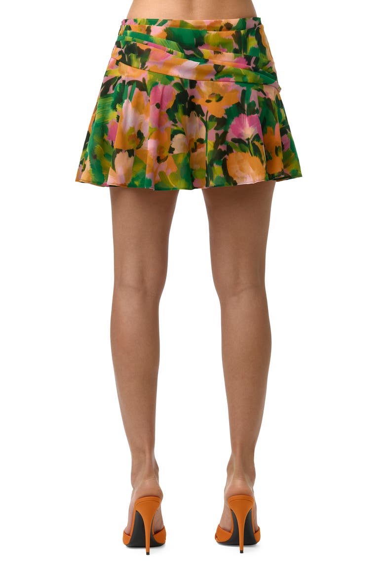 Ruffle Chiffon Miniskirt, Alternate, color, SECRET GARDEN