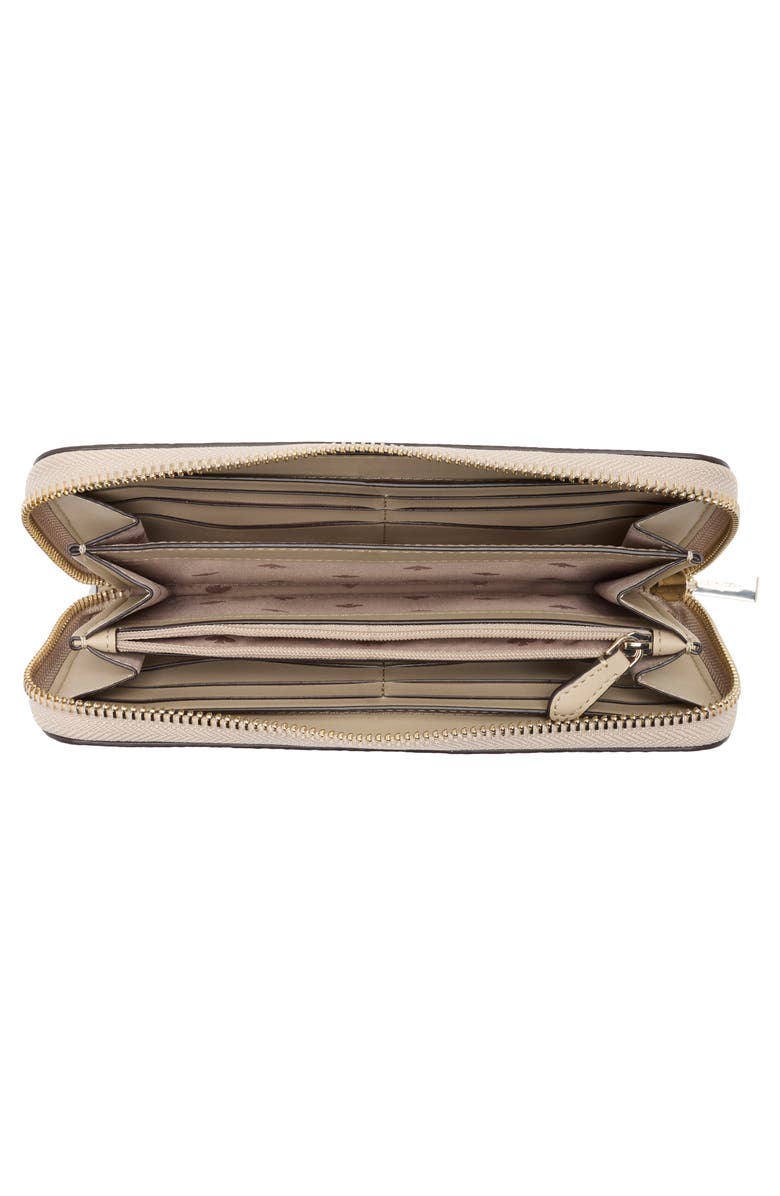 Kate Spade New York lena large continental wallet, Alternate, color, Warm Beige Multi