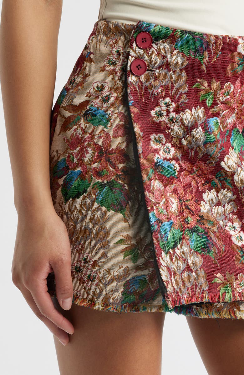 Mistress Rocks Wrap Miniskirt, Alternate, color, Red Multi