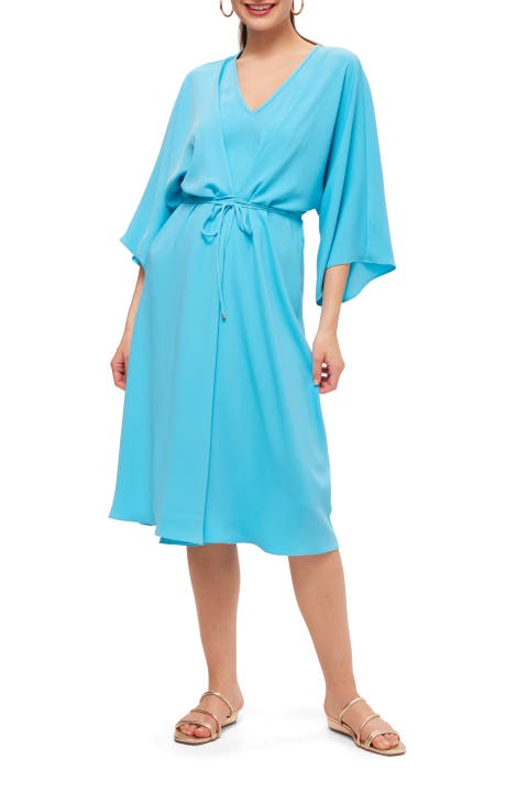 Bell Sleeve Belted Topspin Dress