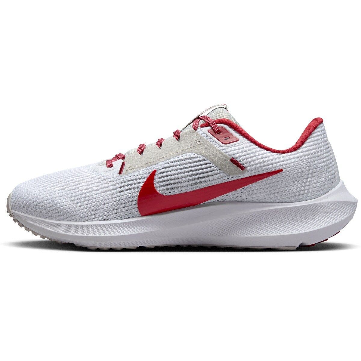 Nike Unisex Nike  White Alabama Crimson Tide Zoom Pegasus 40 Running Shoe, Alternate, color, White
