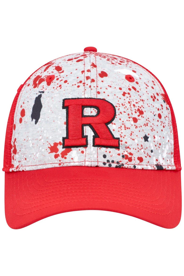 Men's Colosseum Gray/Scarlet Rutgers Scarlet Knights Love Fern Trucker Snapback Hat, Alternate, color, Gray