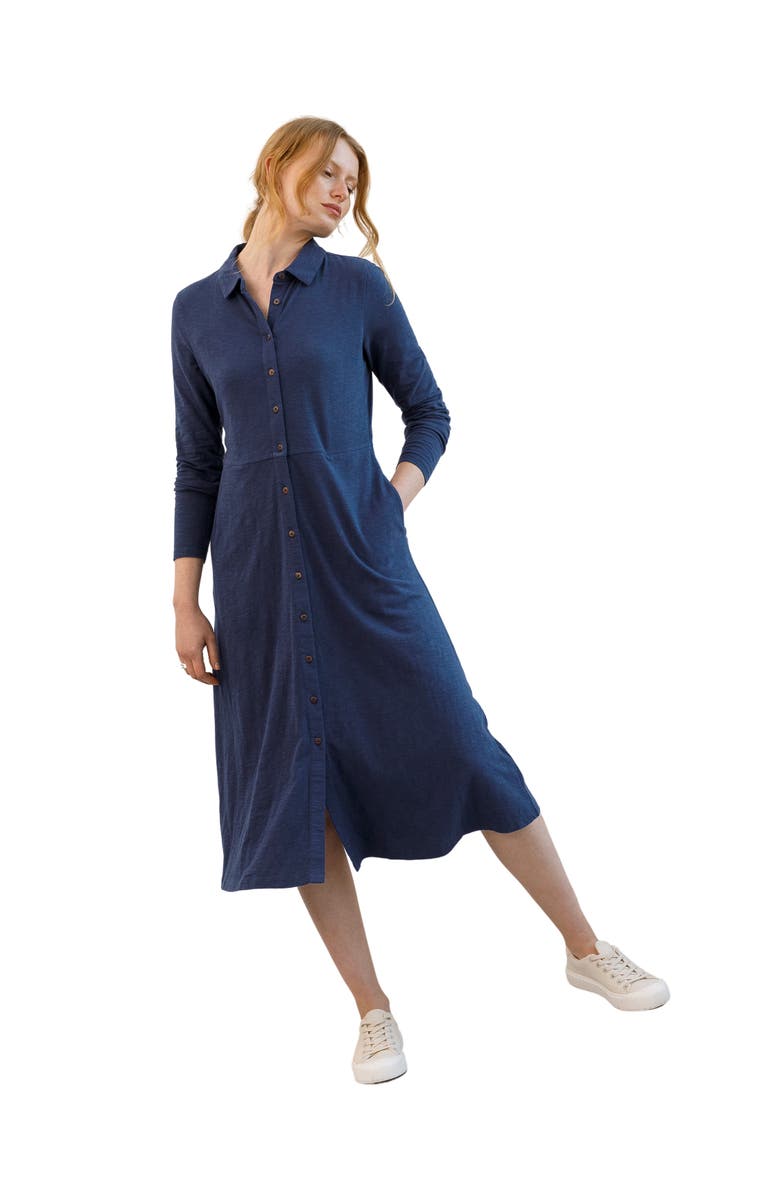 Celtic & Co. Slub Jersey Shirt Midi Dress, Main, color,