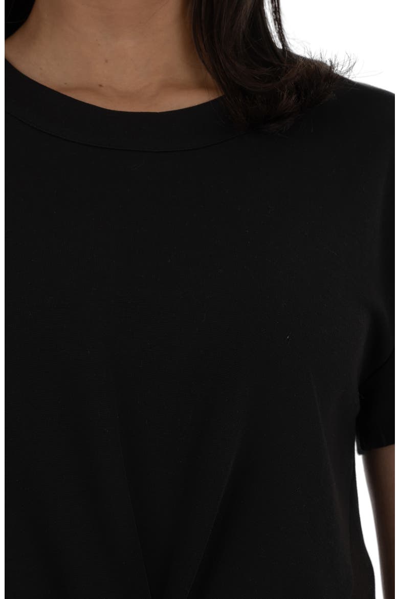Avi Twist Front T-Shirt, Alternate, color, BLACK JM
