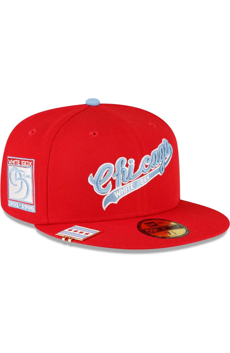 New Era Men's New Era Red Chicago White Sox City Flag 59FIFTY Fitted Hat, Main, color, 