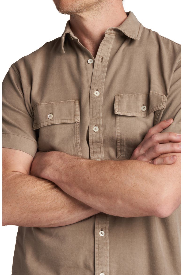 Riley Heritage Twill Short Sleeve Shirt, Alternate, color, STONE