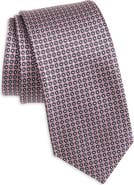 ZEGNA TIES Cinque Pieghe Geo Jacquard Silk Tie