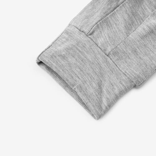 Milkbarn Luxe Solid Zipper Pajama In Gray