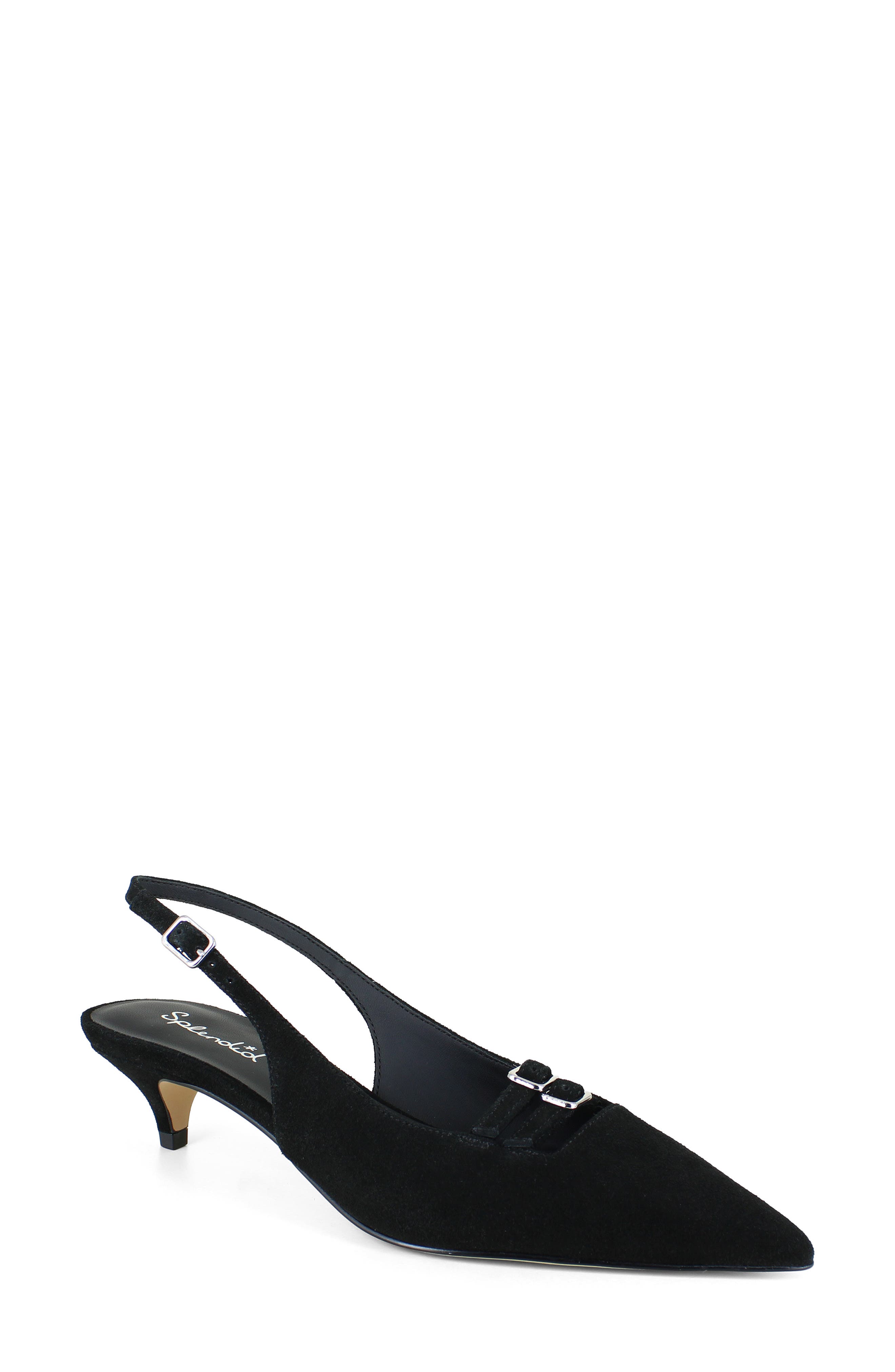 Vivi Pointed Toe Slingback Pump, Main, color, BLACK