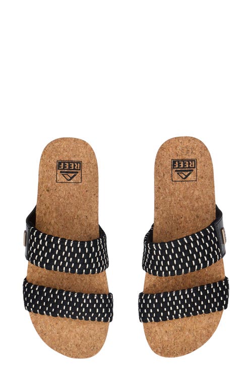Reef Cushion Vista Hi Slide Sandal In Black