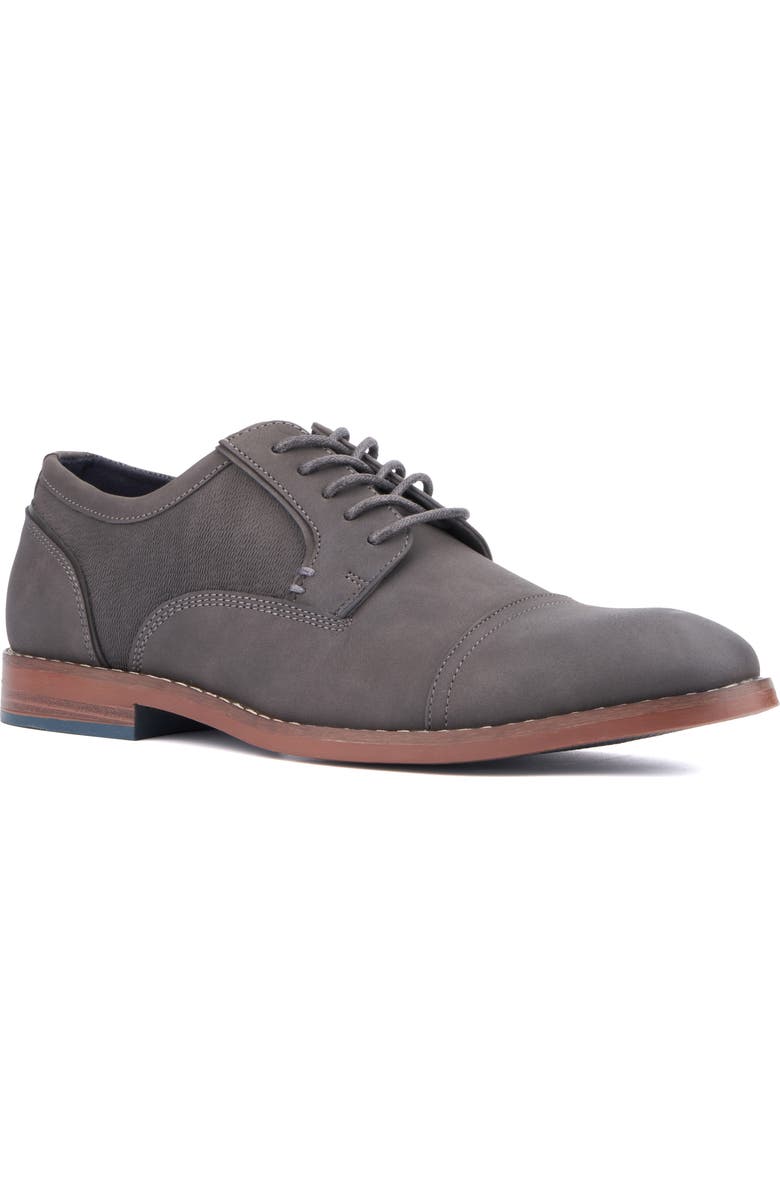 RESERVE FOOTWEAR Asher Cap Toe Derby, Main, color, Charcoal