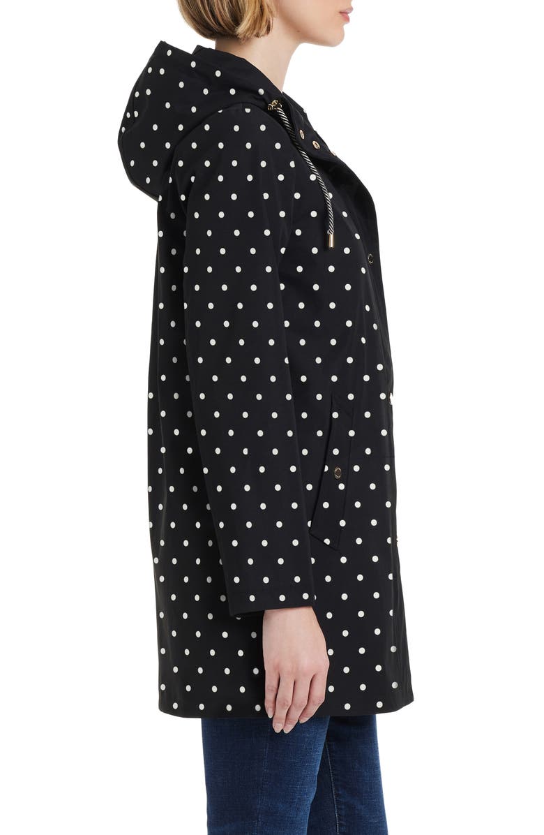 Kate Spade New York Hooded A-Line Jacket, Alternate, color, Lily Dot